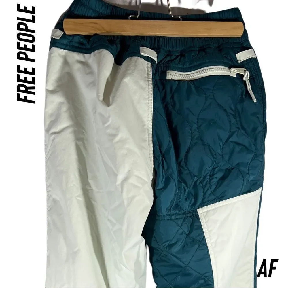 FREE PEOPLE BLUE AND WHITE LANDSCAPE SKI JACKET AND PANTS NEW NWT SIZE XS